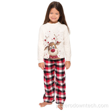 Conjuntos de pijamas de natal da moda para conjuntos de pijamas listrados